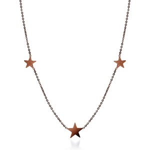 image:image555Jewelry Stainless Steel Dainty Tri Star Necklace Pendant for Women amp LadiesCoffee