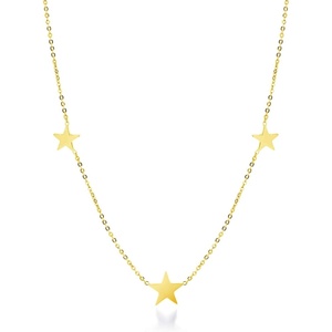 image:image555Jewelry Stainless Steel Dainty Tri Star Necklace Pendant for Women amp LadiesGold