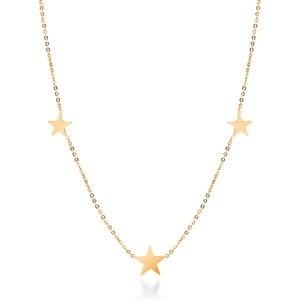 image:image555Jewelry Stainless Steel Dainty Tri Star Necklace Pendant for Women amp LadiesRose Gold