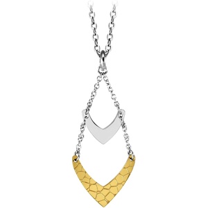 image:image555Jewelry Stainless Steel Dangle Statement Chevron Necklace for Women amp LadiesSilver  Gold