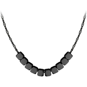 image:image555Jewelry Stainless Steel Tiny Sliding Cubes Anchor Chain Necklace for Women amp LadiesBlack