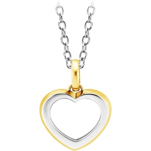 image:image555Jewelry Womens Stainless Steel Small Heart Love Romantic Pendant NecklaceYellow Gold