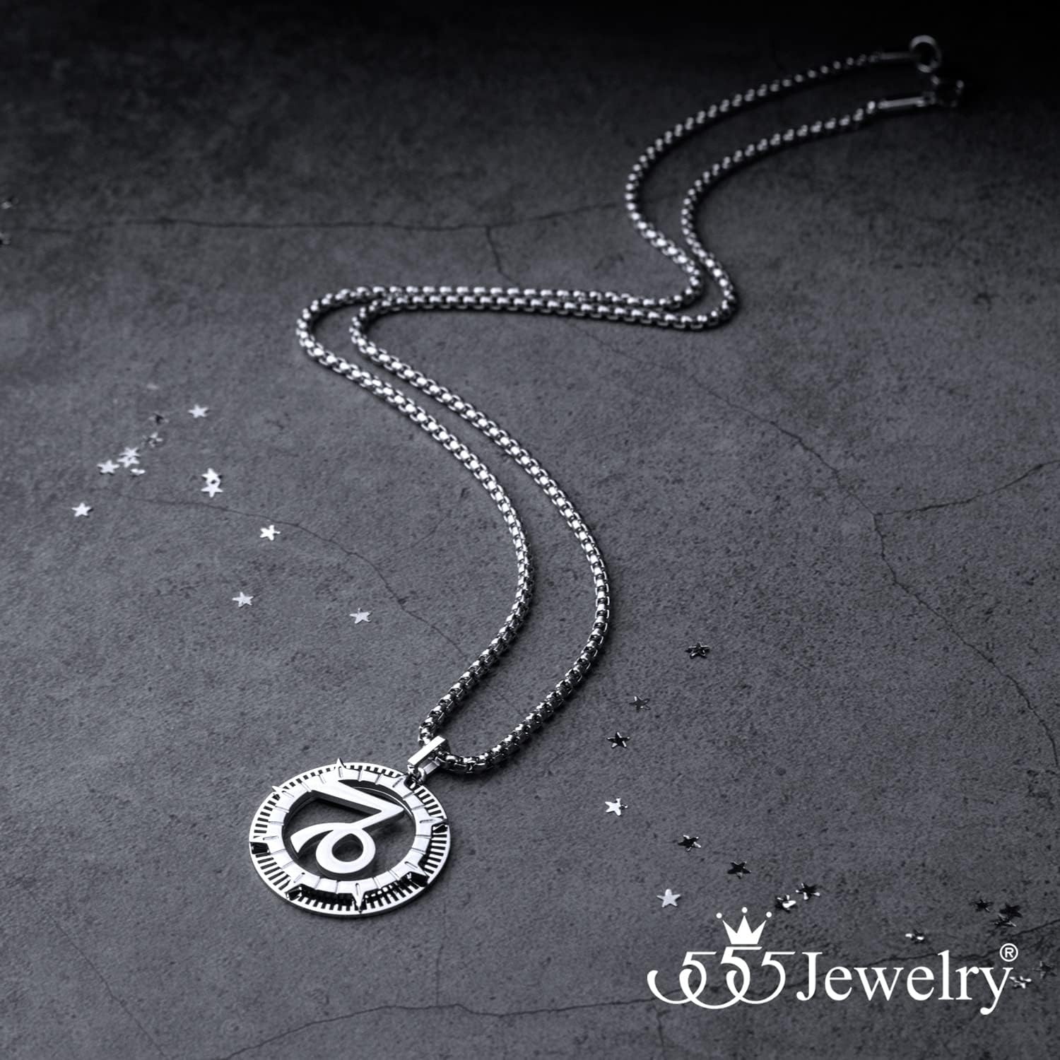 image:image555Jewelry Stainless Steel Horoscope Zodiac Sign Necklace Pendant for Men amp Women Capricorn Silver