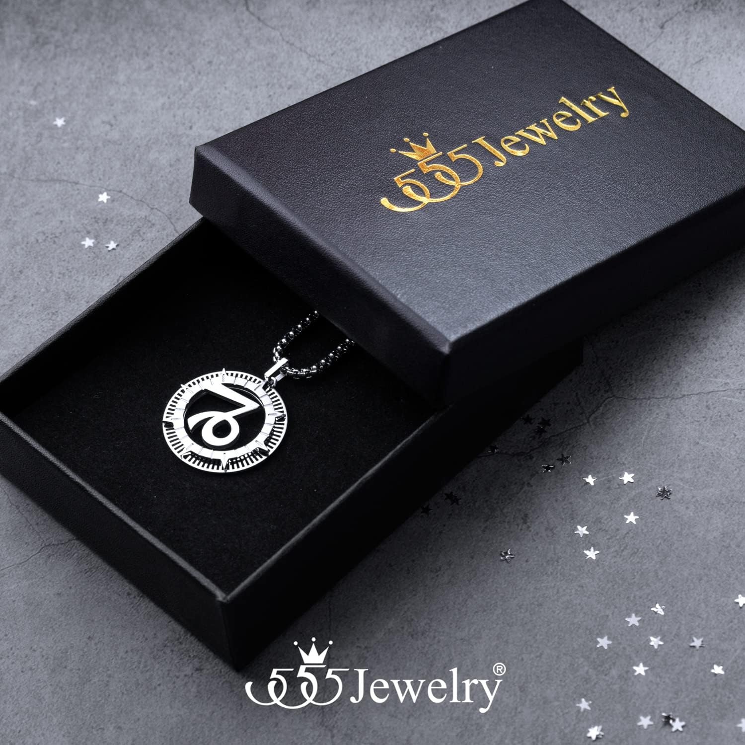 image:image555Jewelry Stainless Steel Horoscope Zodiac Sign Necklace Pendant for Men amp Women Capricorn Silver