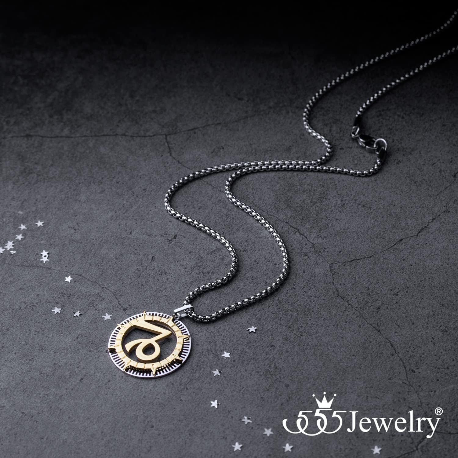 image:image555Jewelry Stainless Steel Horoscope Zodiac Sign Necklace Pendant for Men amp Women Capricorn SilverGold