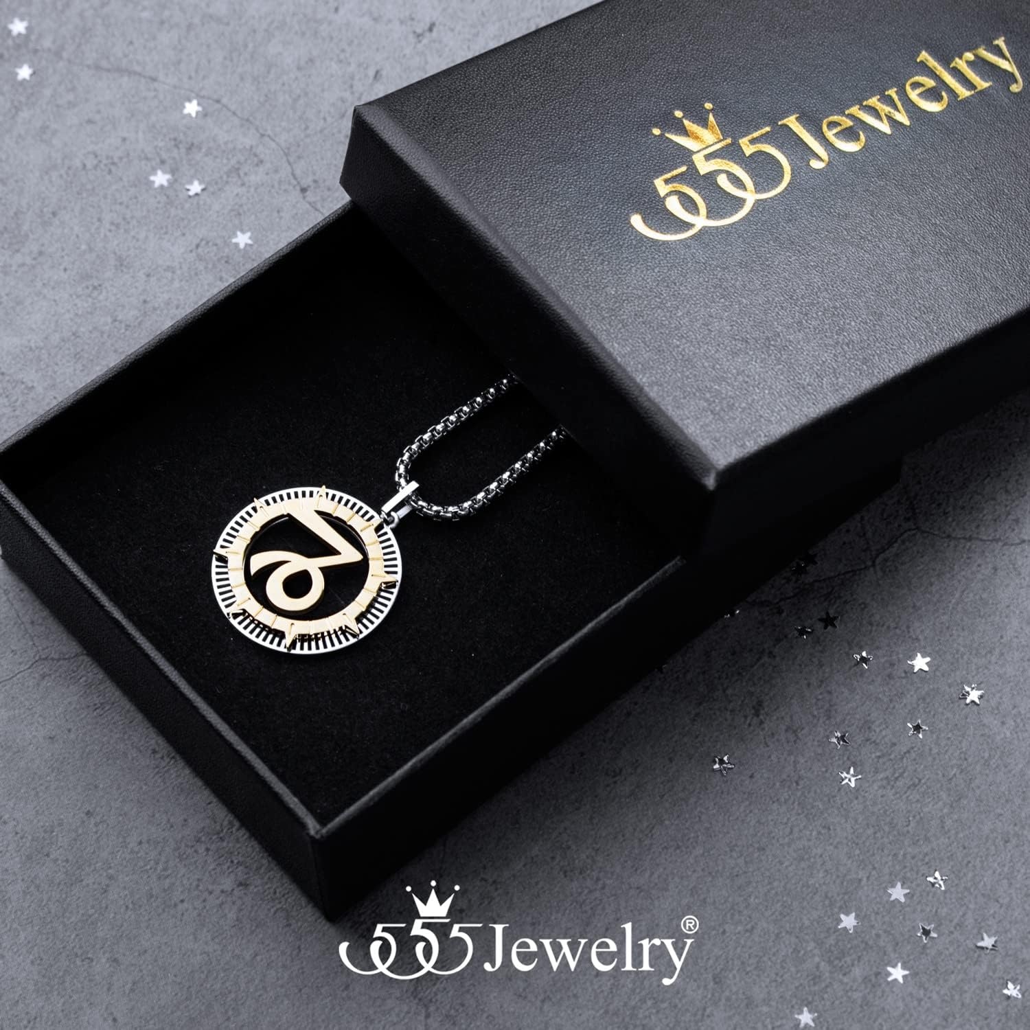 image:image555Jewelry Stainless Steel Horoscope Zodiac Sign Necklace Pendant for Men amp Women Capricorn SilverGold