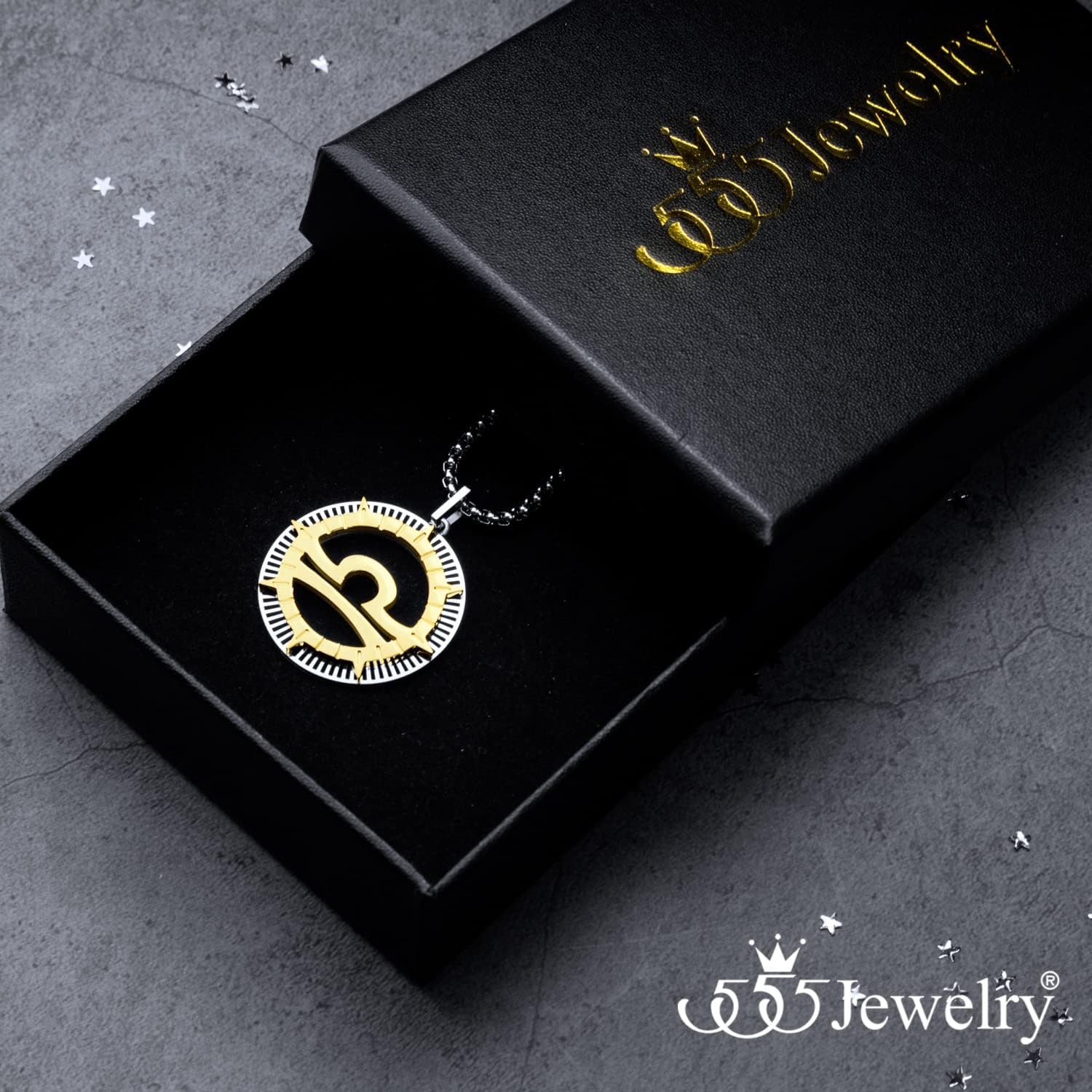 image:image555Jewelry Stainless Steel Horoscope Zodiac Sign Necklace Pendant for Men amp Women Libra SilverGold