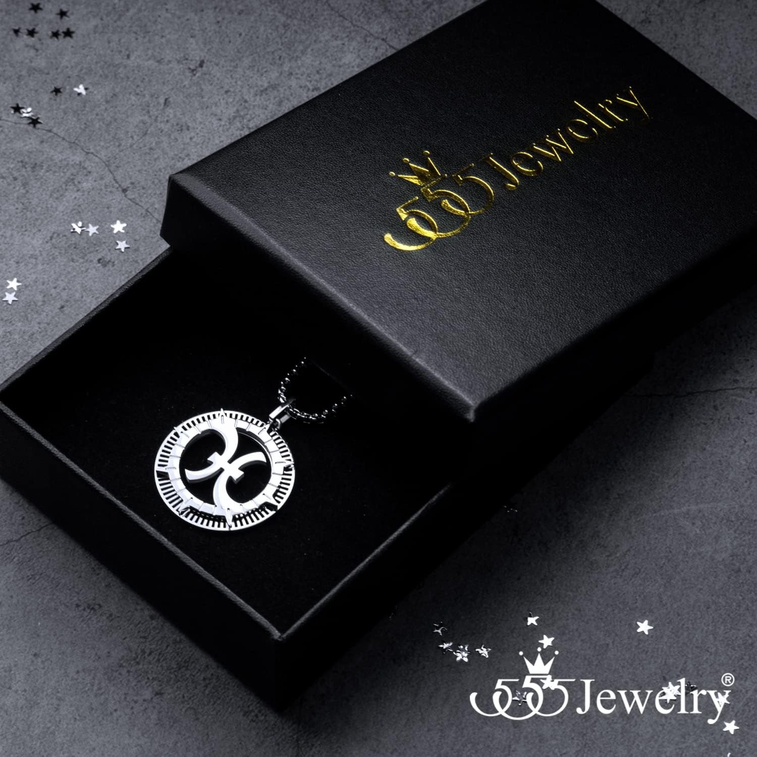 image:image555Jewelry Stainless Steel Horoscope Zodiac Sign Necklace Pendant for Men amp Women Pisces Silver