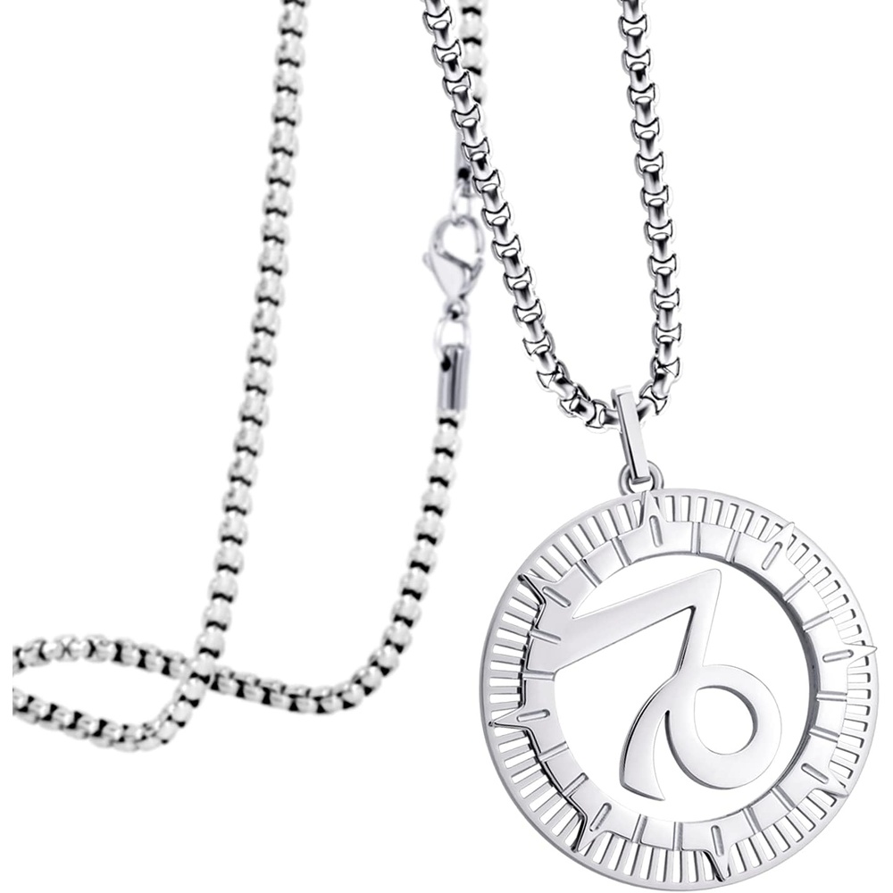image:image555Jewelry Stainless Steel Horoscope Zodiac Sign Necklace Pendant for Men amp Women Capricorn Silver