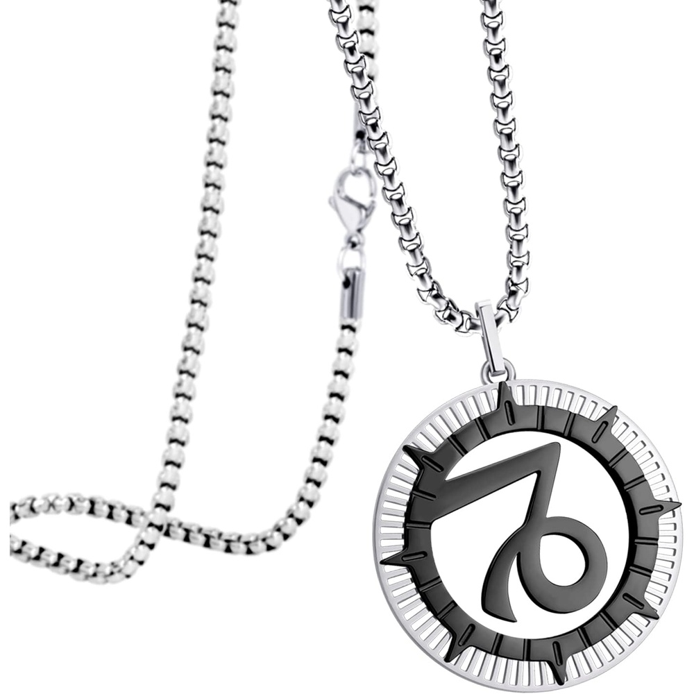 image:image555Jewelry Stainless Steel Horoscope Zodiac Sign Necklace Pendant for Men amp Women Capricorn SilverBlack
