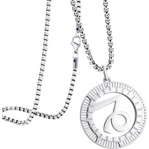 image:image555Jewelry Stainless Steel Horoscope Zodiac Sign Necklace Pendant for Men amp Women Capricorn  Silver