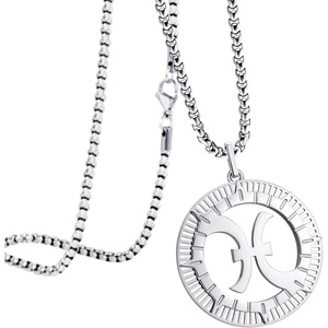 image:image555Jewelry Stainless Steel Horoscope Zodiac Sign Necklace Pendant for Men amp Women Pisces  Silver